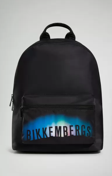 Mochilas Hombre Bikkembergs Black Men's Backpack Bkk-Star Print