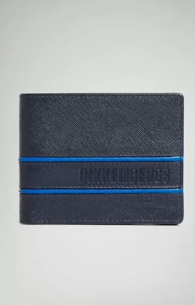 Hombre Carteras Bikkembergs Men's Wallet With Contrast Details Blue