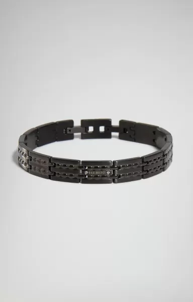 Grey Bikkembergs Hombre Input Men's Bracelet With Diamonds Joyería