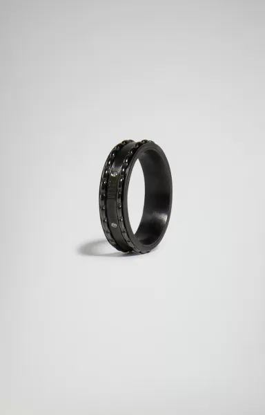 Input Men's Ring With Diamond Bikkembergs Joyería Grey Hombre
