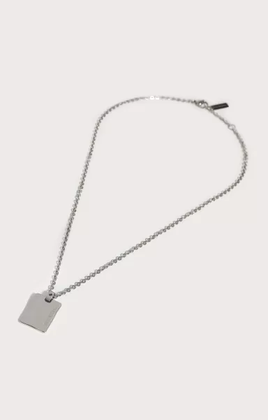 Men's Necklace With Medal Pendant And Diamond Bikkembergs Joyería White Hombre