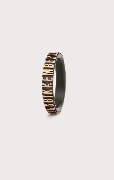 280 Hombre Bikkembergs Unisex Ring With Embossed Lettering Joyería