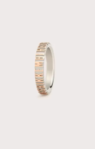 Joyería Bikkembergs Unisex Ring With Embossed Lettering 290 Hombre