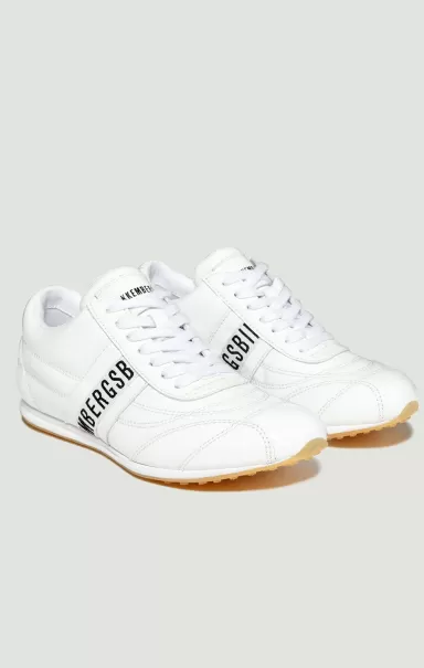 White Bikkembergs Bahia Women's Sneakers In Patent Leather Zapatillas Mujer