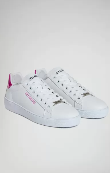 White/Fuxia Recoba Women's Sneakers Mujer Zapatillas Bikkembergs