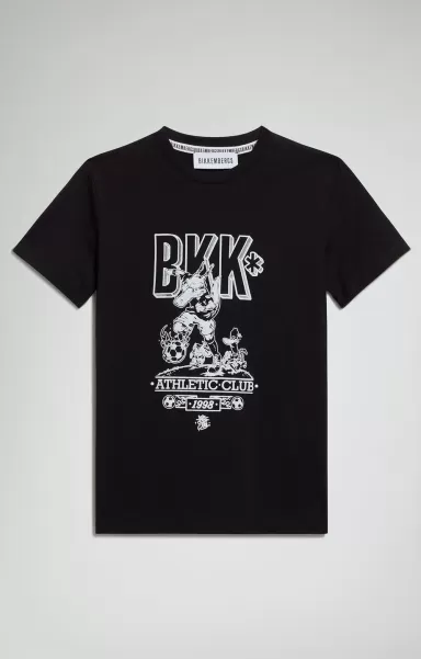Chaquetas Niños Black Boy's T-Shirt With Cartoon Print Bikkembergs