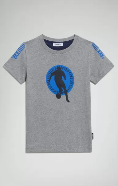 Chaquetas Bikkembergs Grey Melange Boy's Print T-Shirt Niños