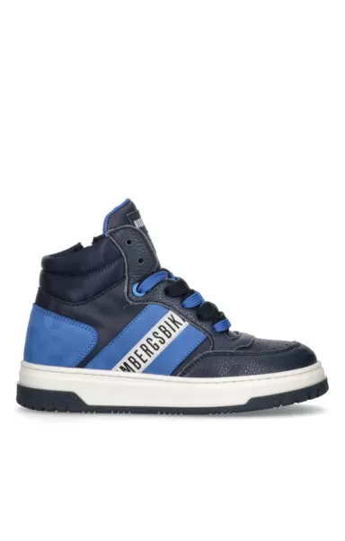 Kids Shoes (4-6) Niños Blue/Bluette Bikkembergs Boy's 3167 Sneakers Cashmere-Lined